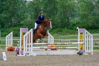 chesnut, blue top, female rider, Saturday, Athabasca