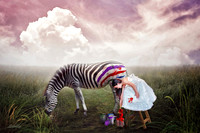 olivia and zebra 12x 8