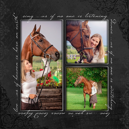 Timeless 3 photo collage 12x12